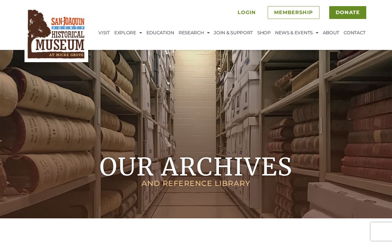 San Joaquin County people directories in the Historical Museum archives